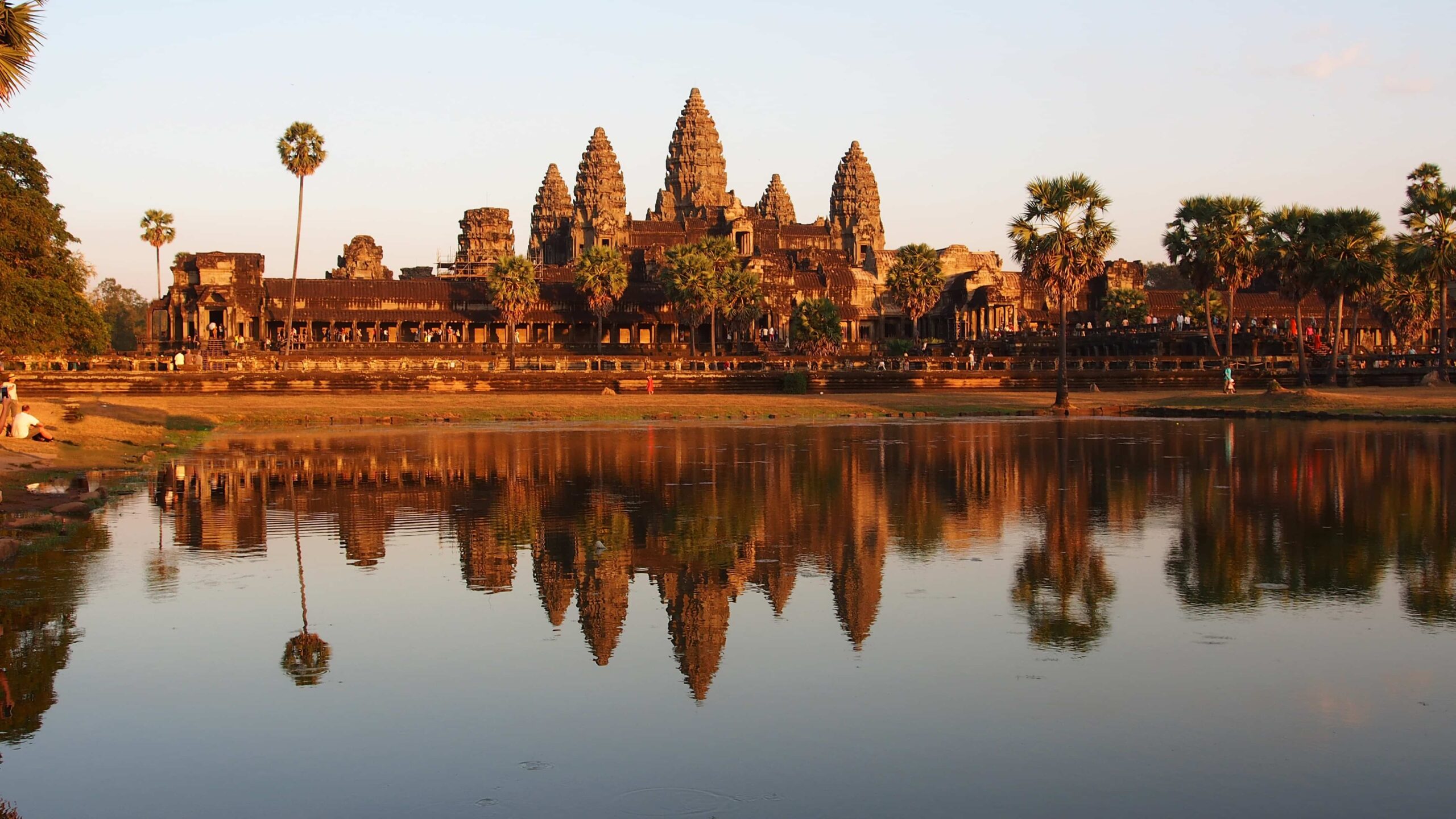 Paisaje de templos de Angkor Wat en Camboya