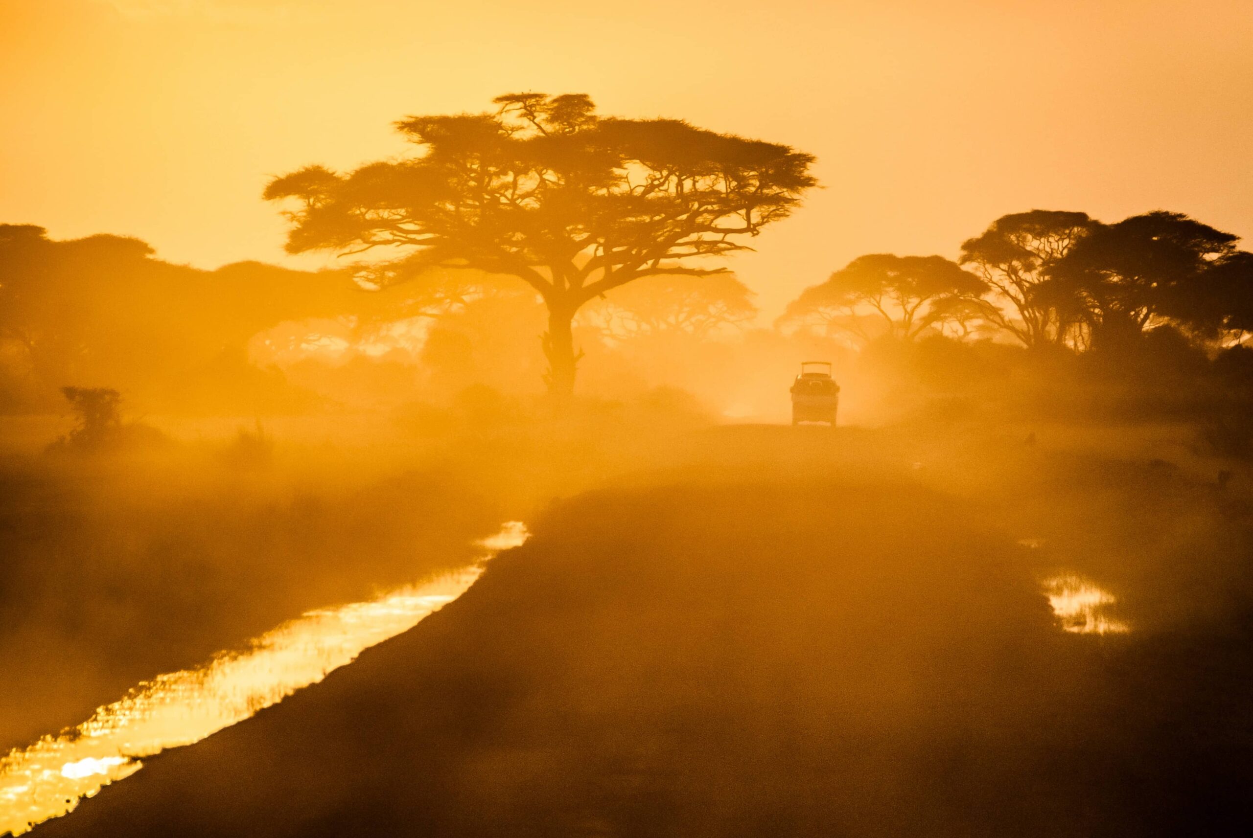 paisaje en Kenia al atardecer