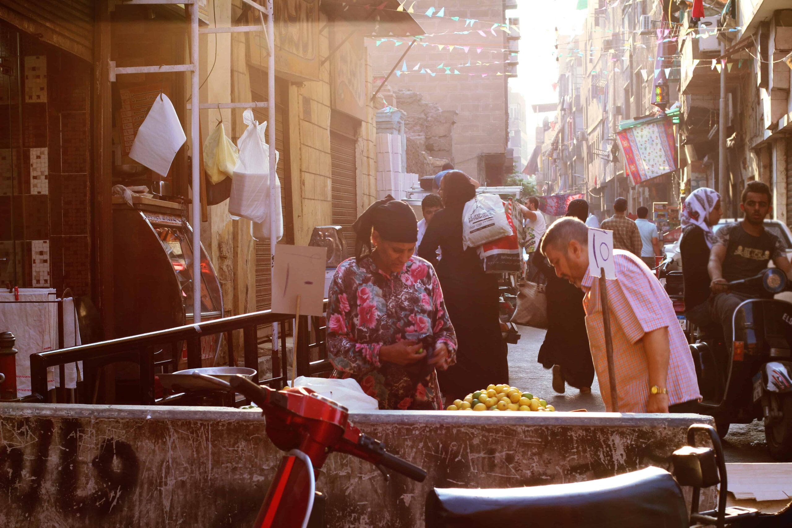 Calle de El Cairo en Egipto