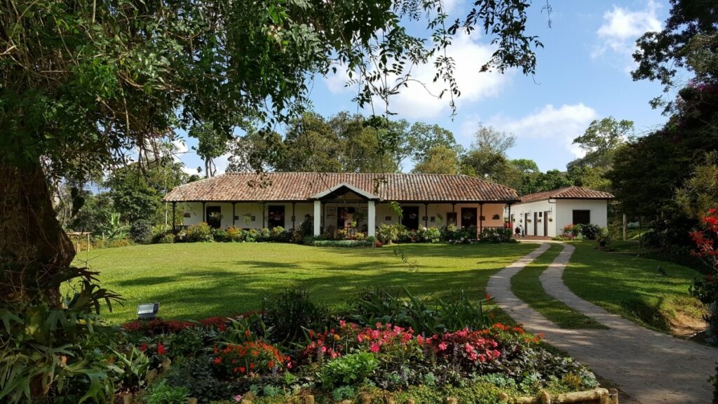 Hacienda de café en el Eje Cafetero de Colombia