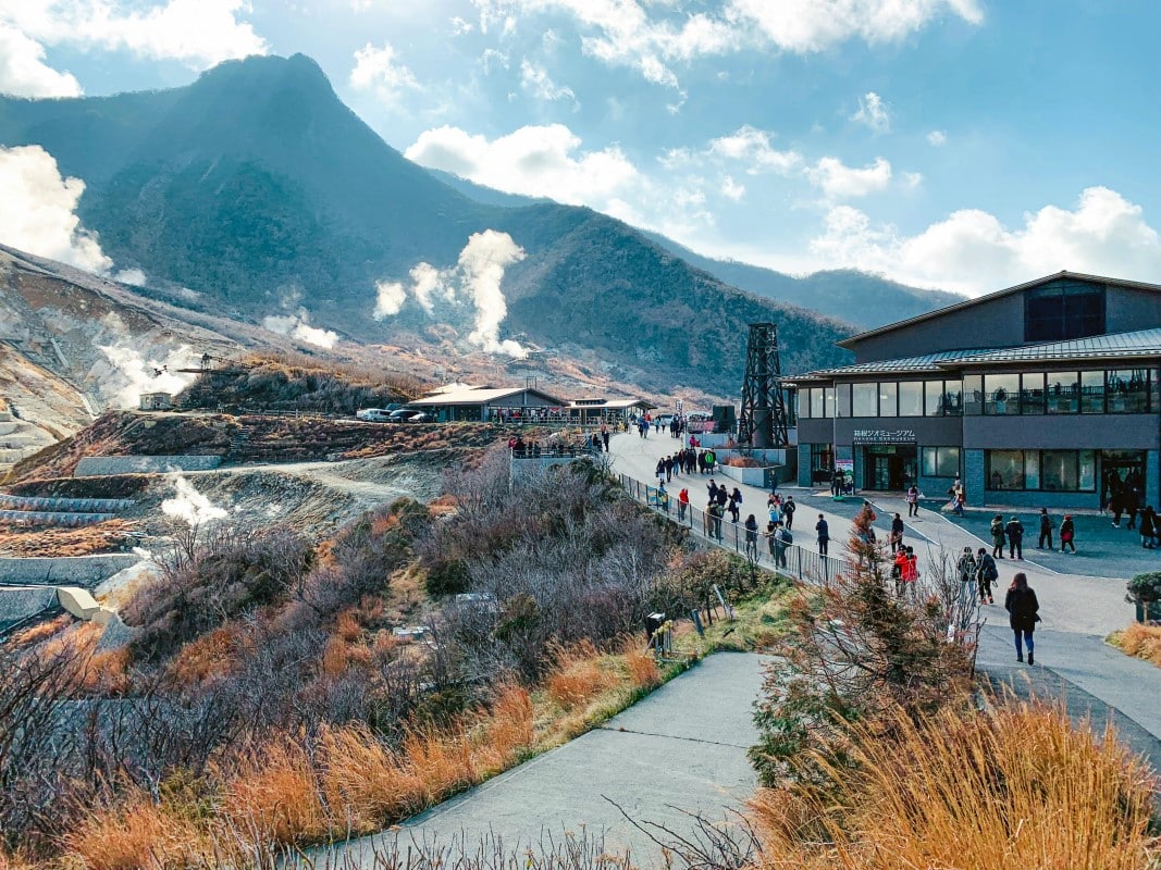 Vista de las montañas de Hakone