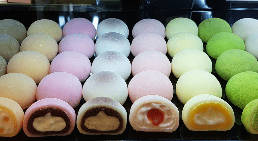 Mochi dulce japonés