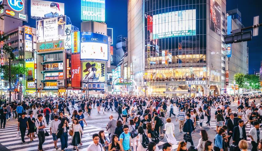 barrio de Shibuya en Tokio, Japón