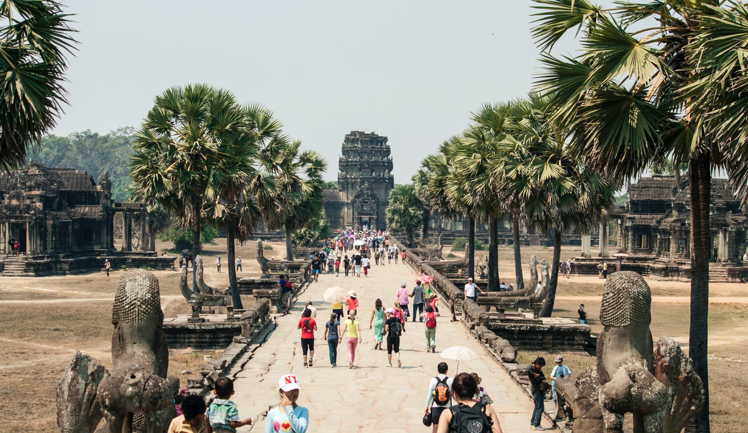 Paisaje de templos de Angkor Wat en Camboya