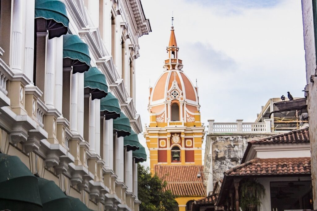 calle de cartagena de indias en Colombia