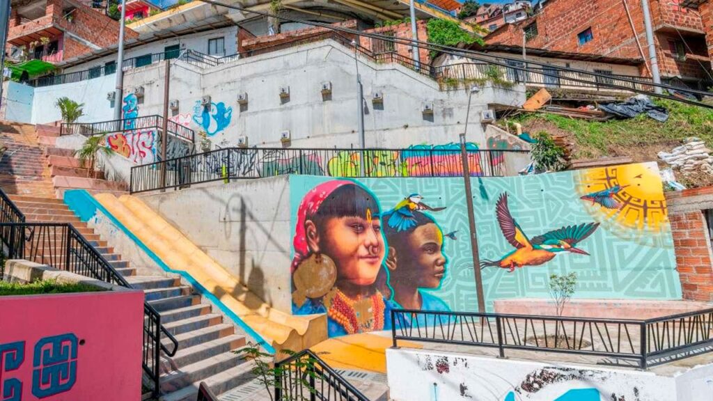 barrio de Comuna 13 en Medellin Colombia