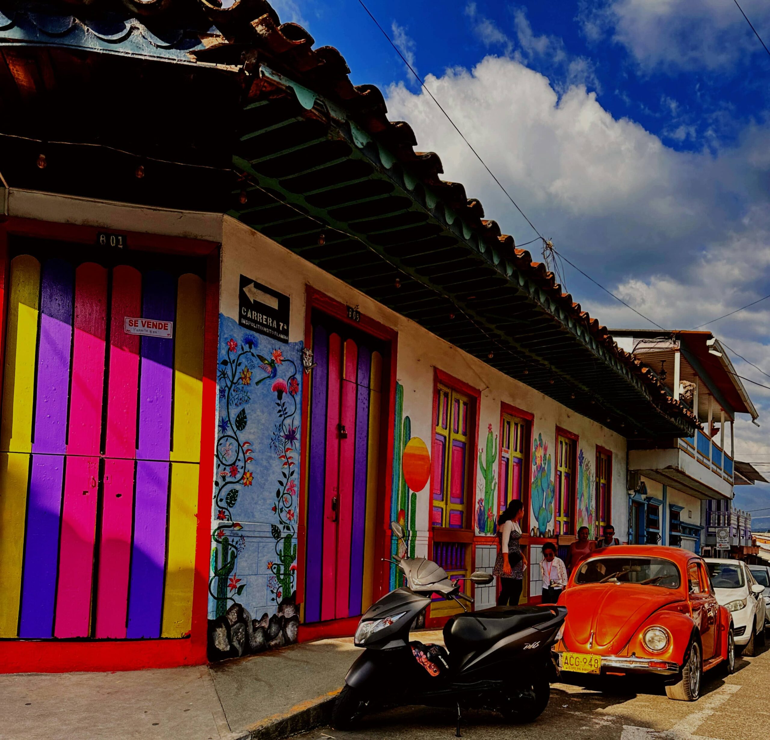 pueblo de Filandia en el Eje Cafetero de Colombia