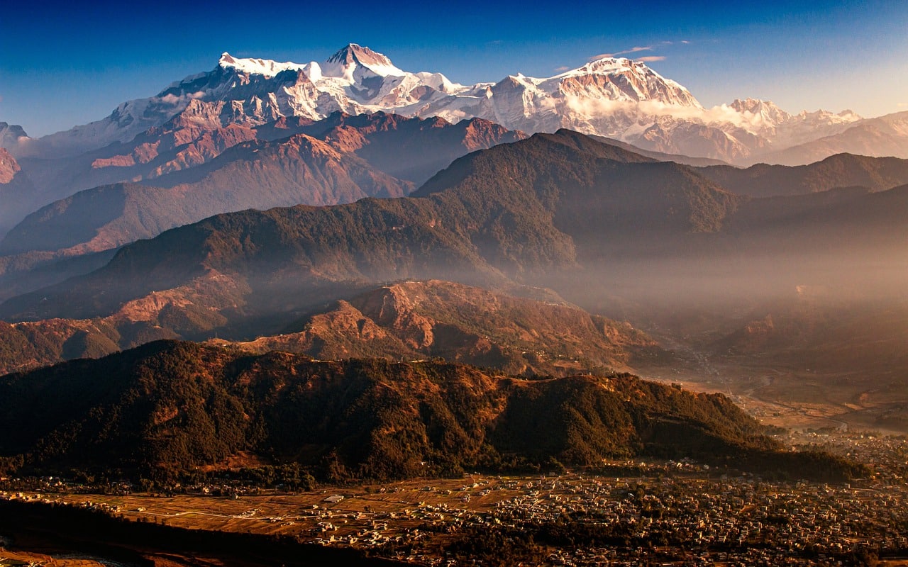 paisaje de los himalayas en nepal