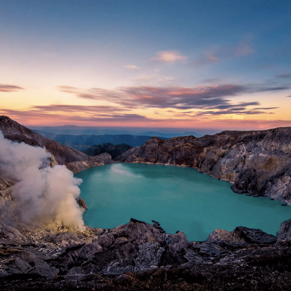 Cráter de Ijen en Indonesia