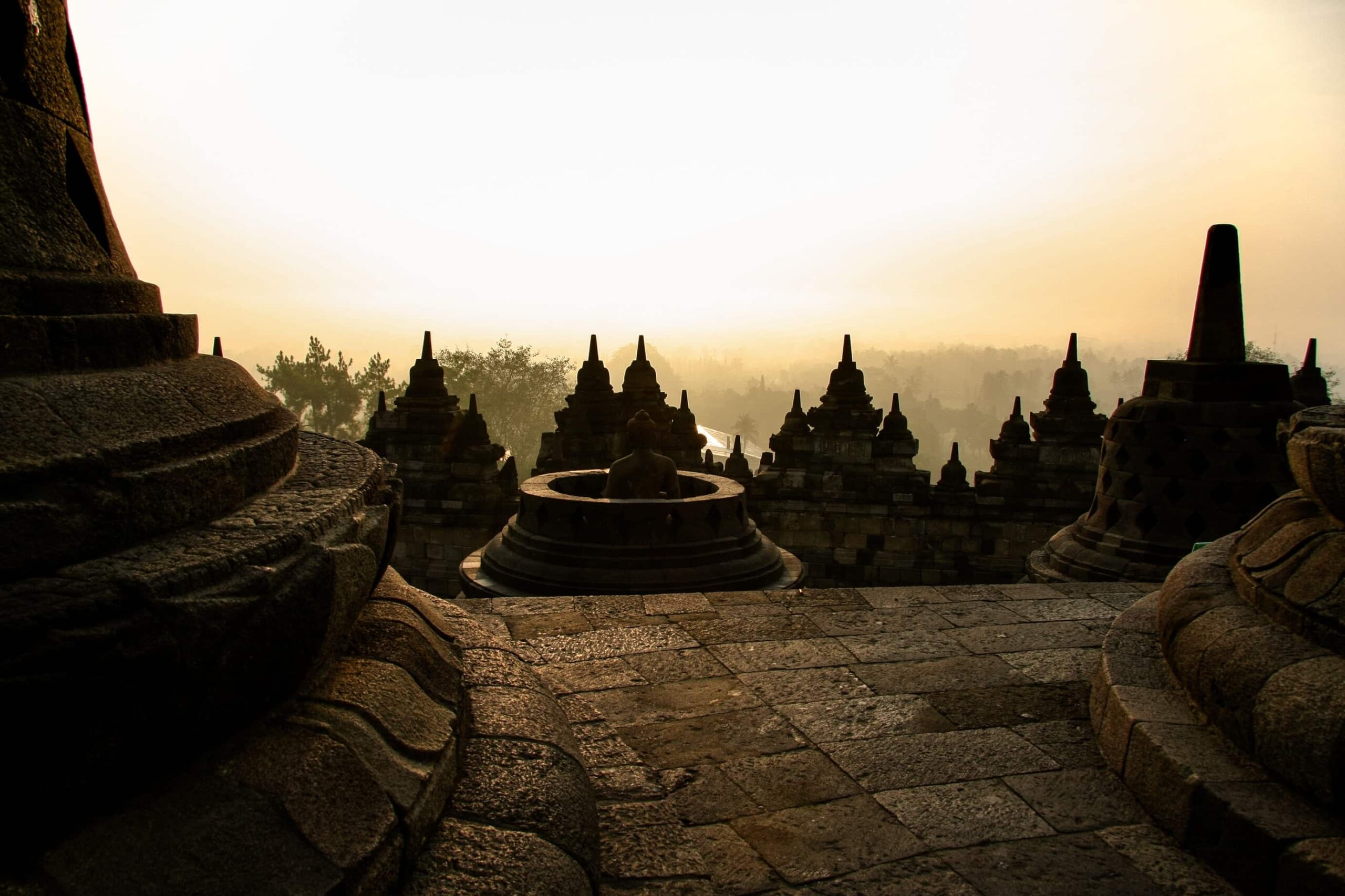 paisaje de Borobudur en Indonesia