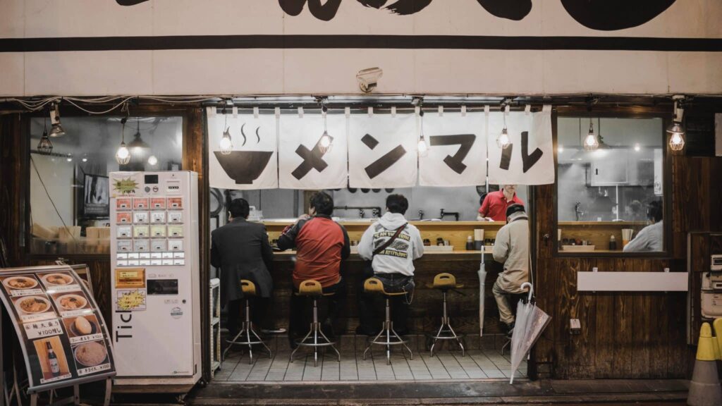 puesto de comida en Japón