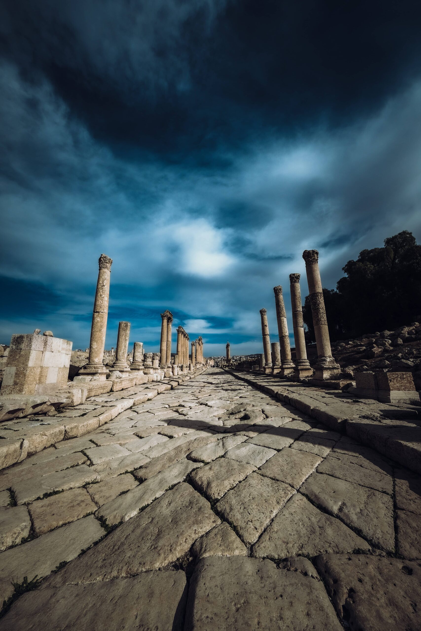 ruinas de la ciudad de Jerash en Jordania