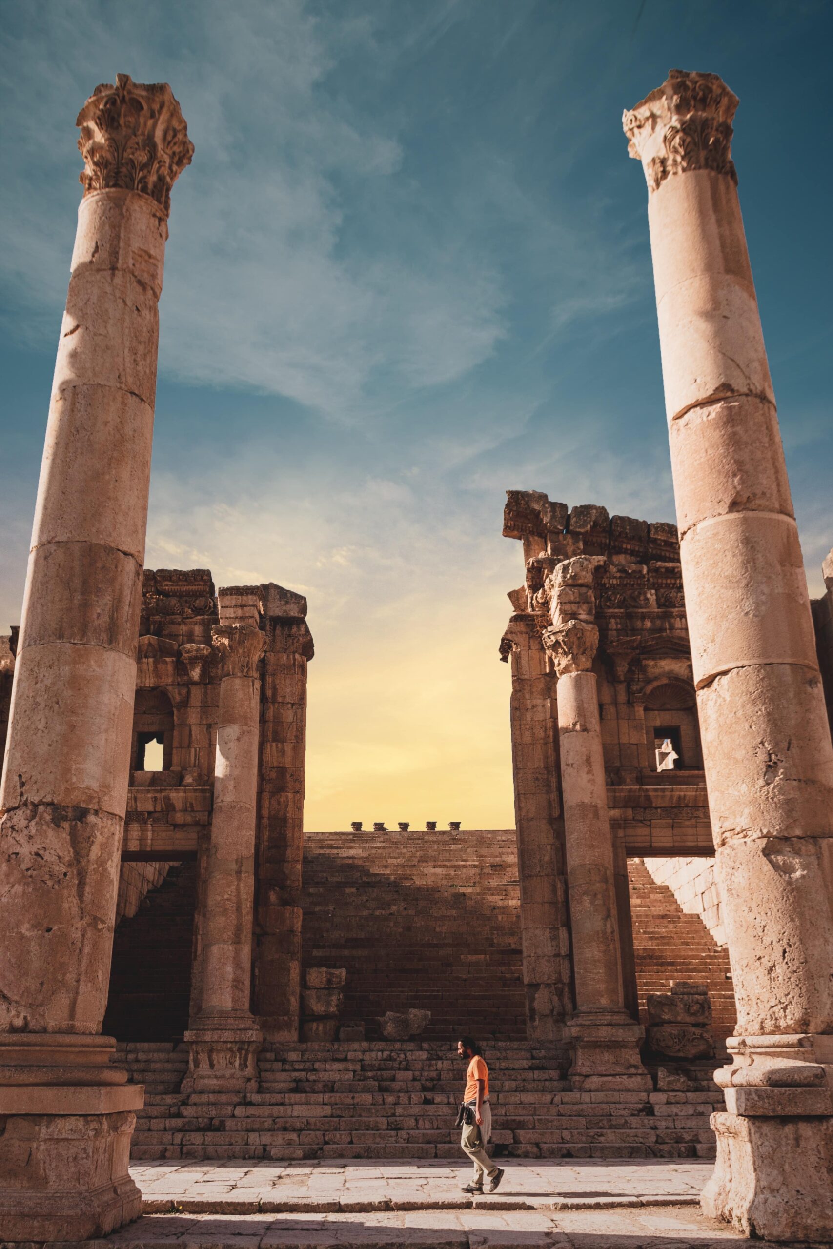 ruinas de la ciudad de Jerash en Jordania