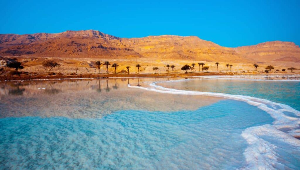 paisaje del mar muerto en Jordania