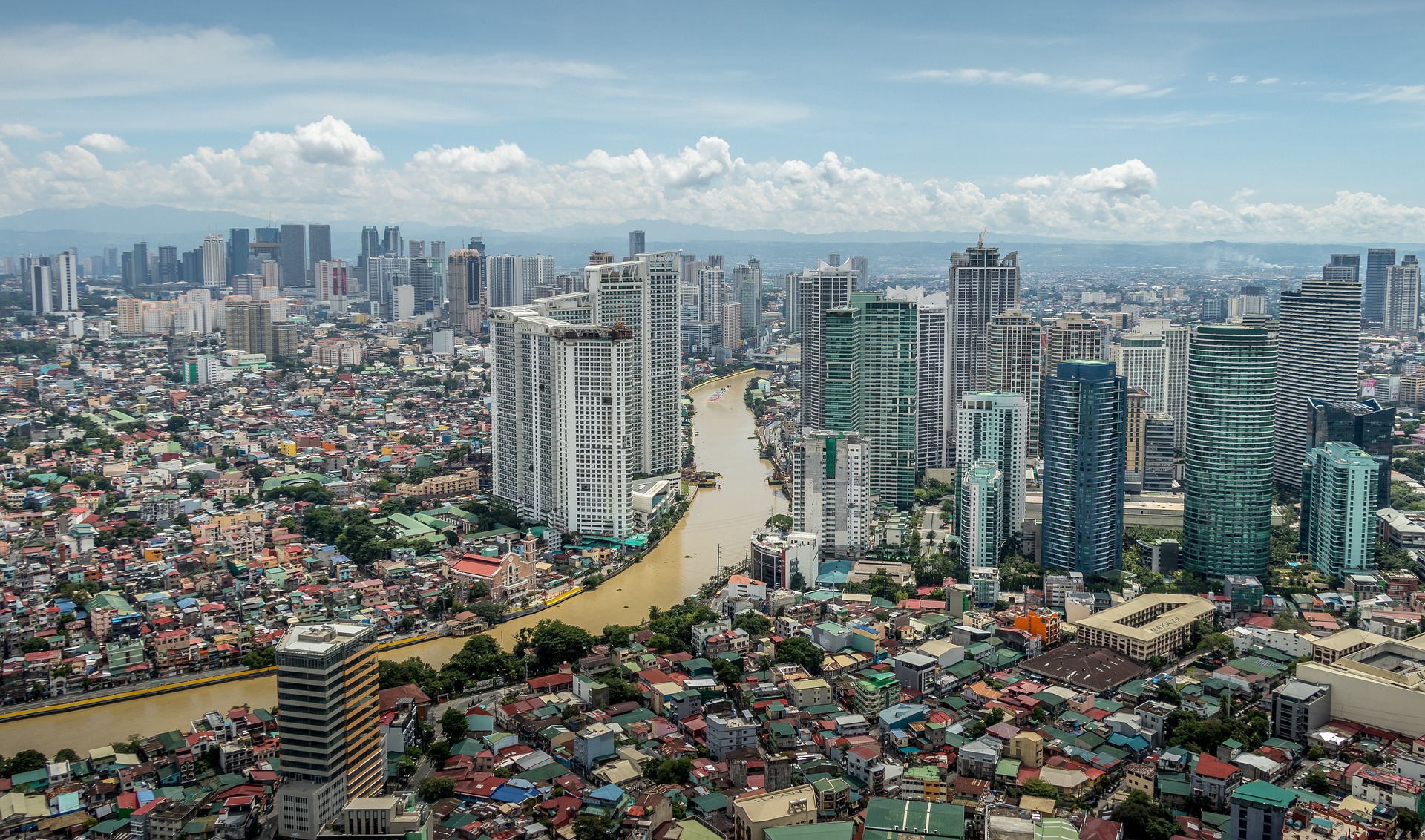 paisaje de ciudad de Manila, Filipinas