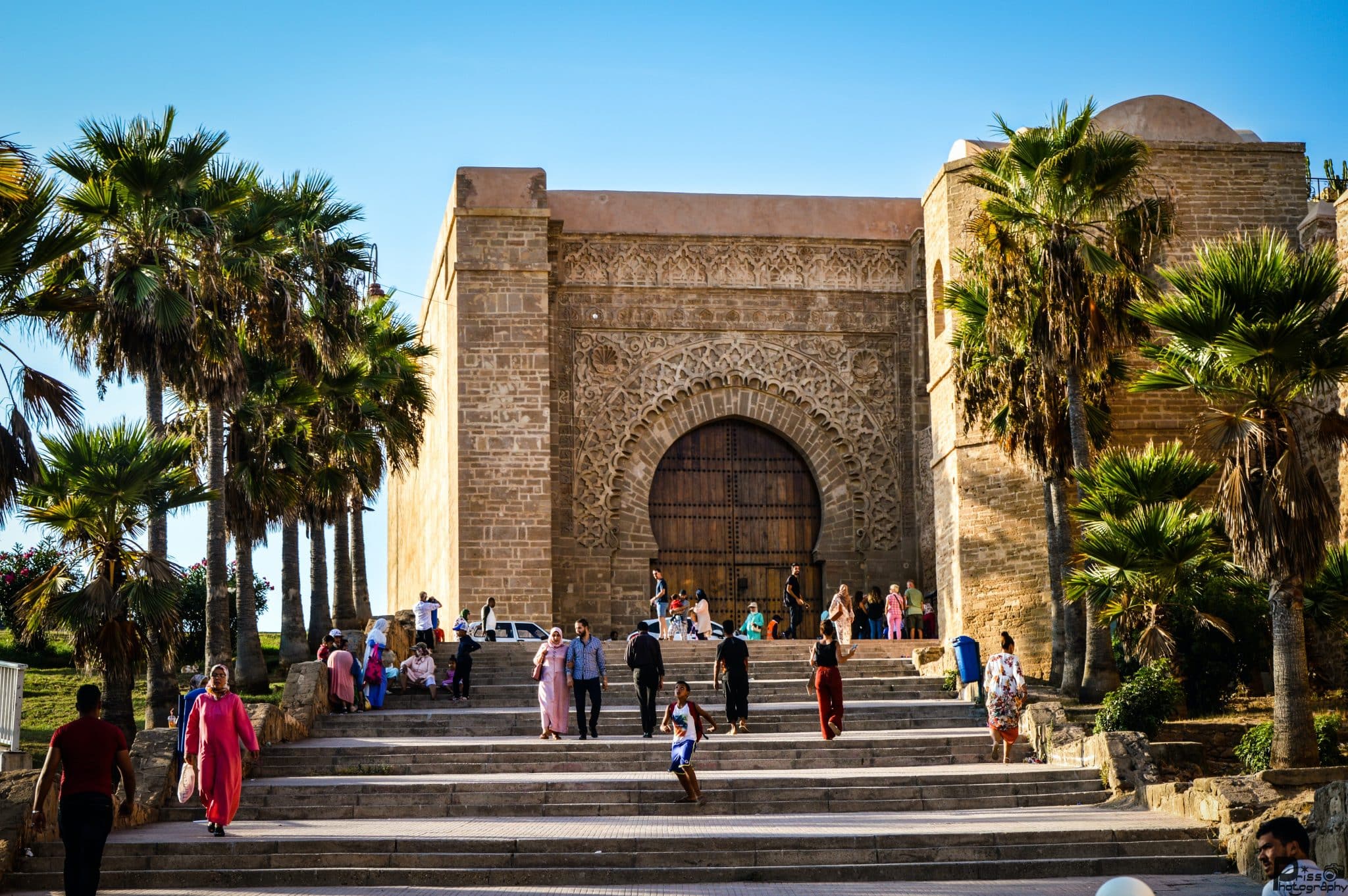 Puerta a ciudad antigua en Rabat Marruecos