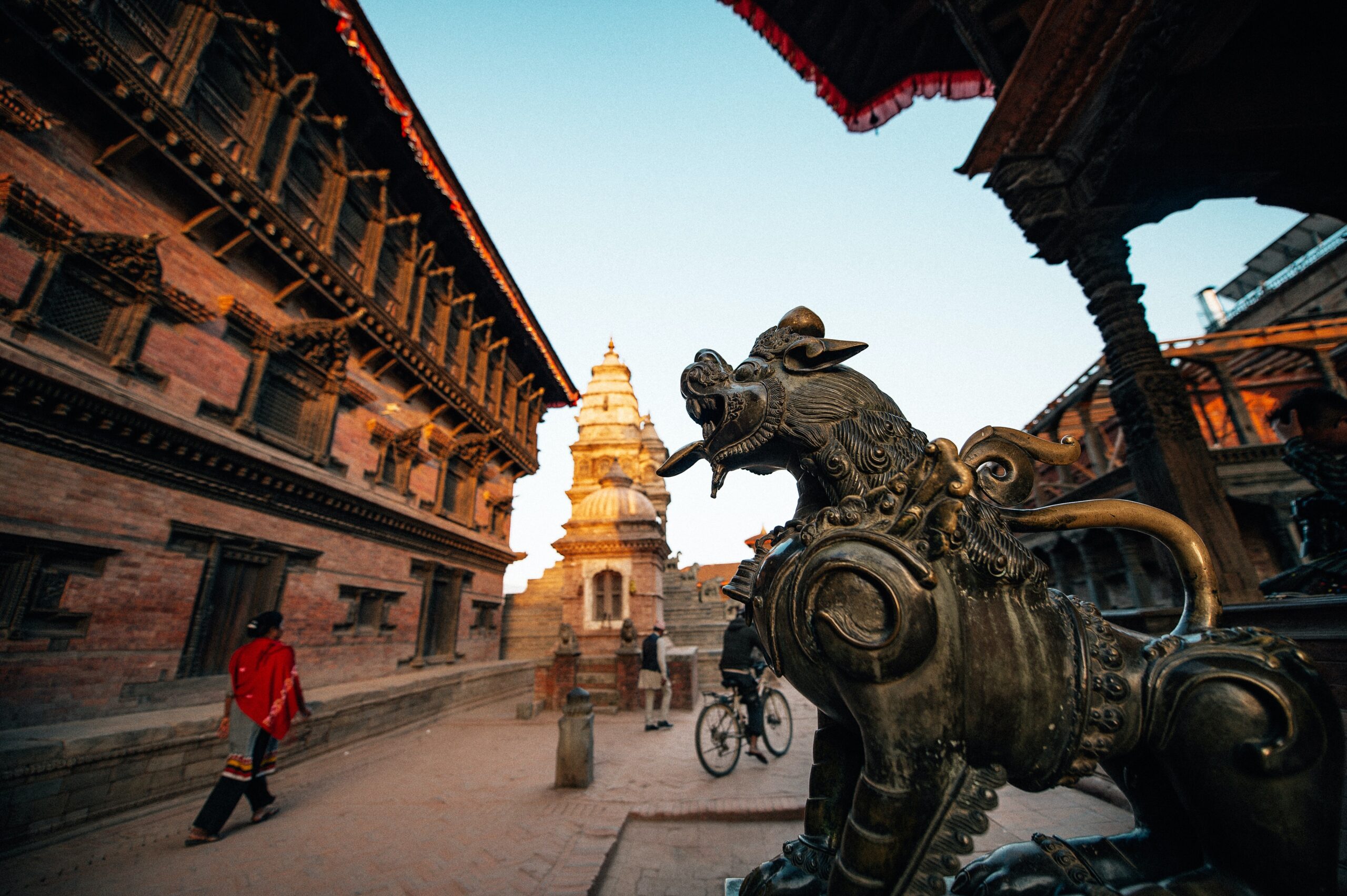 calle de Bahaktapur en Nepal