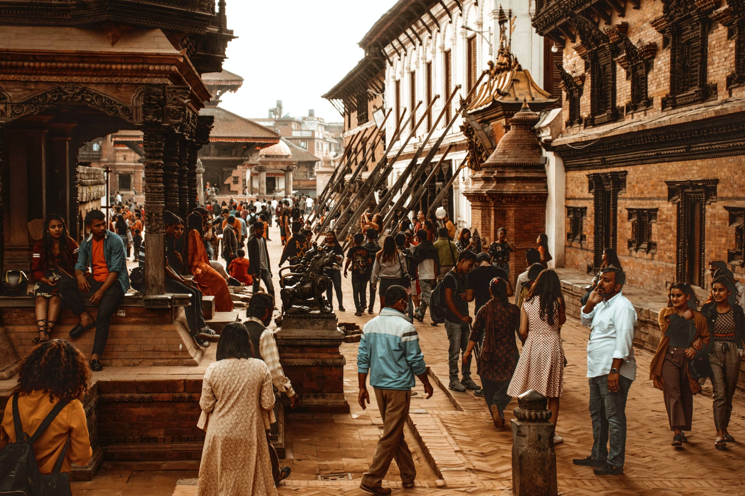 calle de Bahaktapur en Nepal