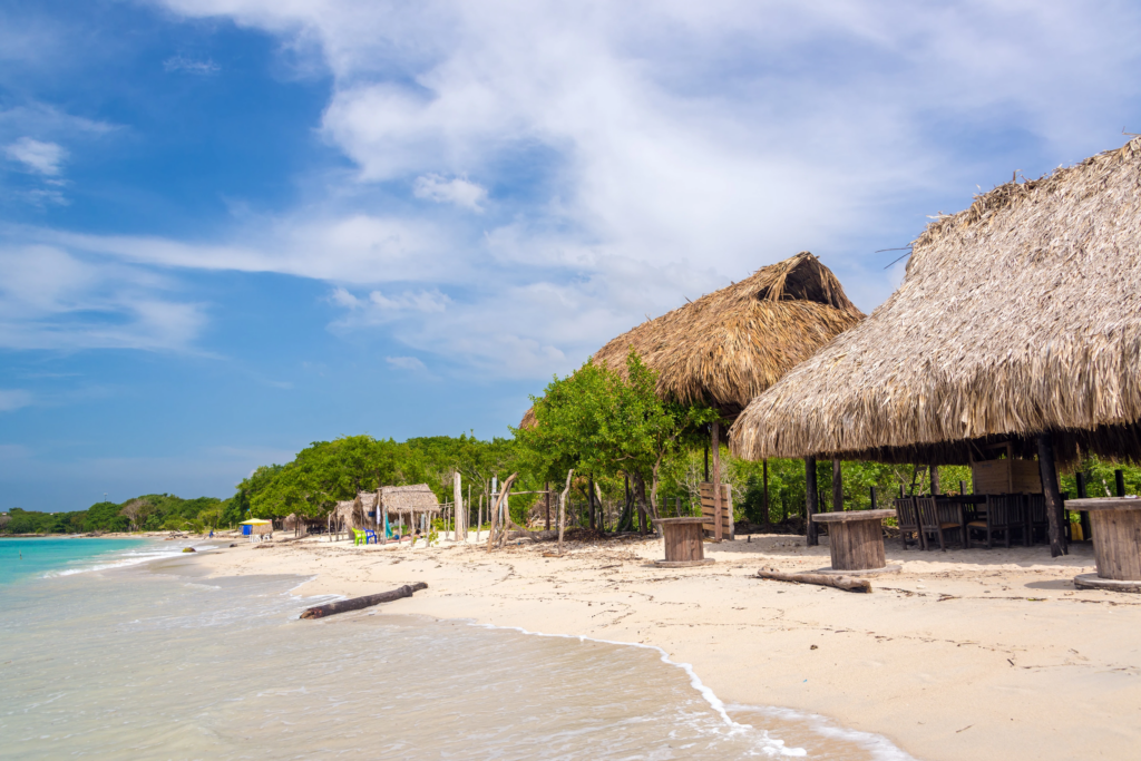 Playa Blanca en Cartagena en Colombia