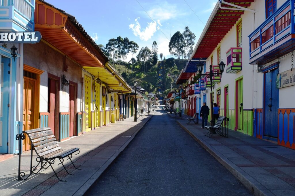 pueblo de Salento en el Eje Cafetero de Colombia