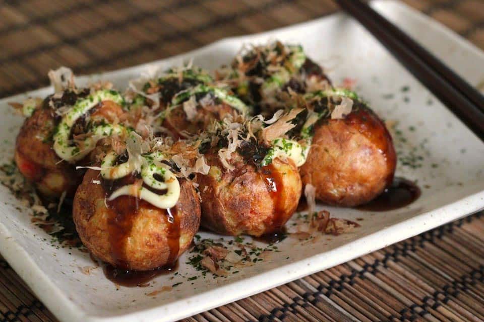 Takoyaki plato tradicional japón