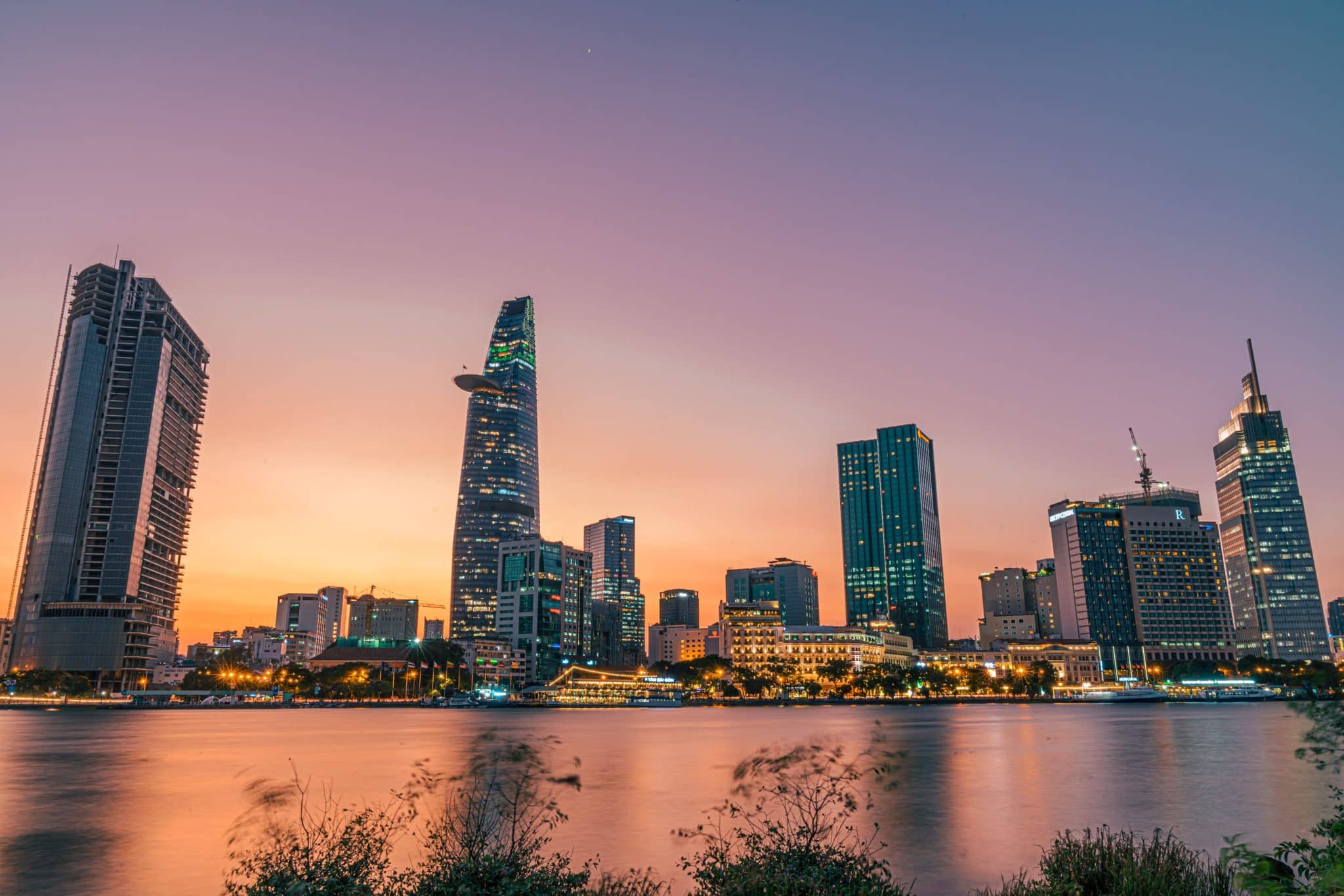 Ho Chi Minh al atardecer en Vietnam